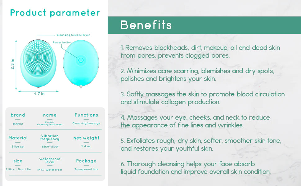 Brosse Nettoyante Électrique pour le Visage